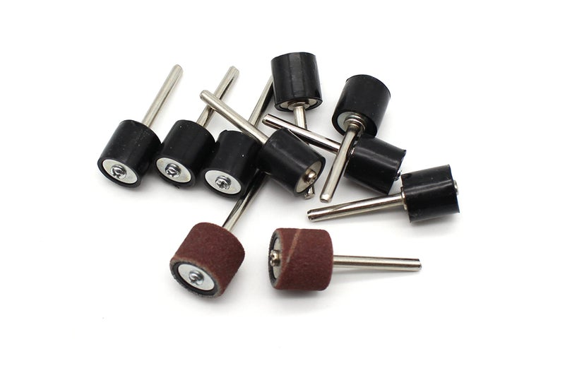 TEMO 10 pc 1/2 Inch Rubber Mandrel Sand Drum Holder 1/8 Inch Shank for Dremel Rotary Tools - Image 1